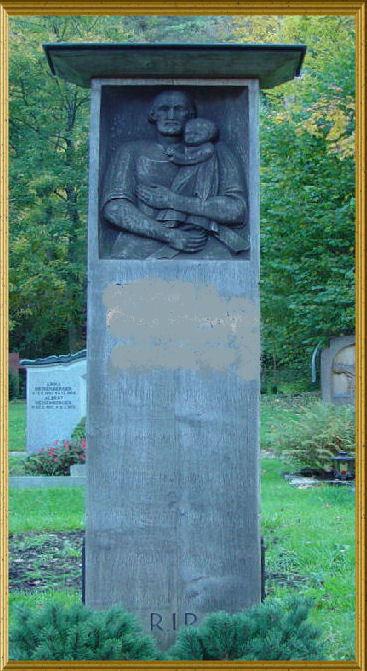 Shaped tomb steles with relief