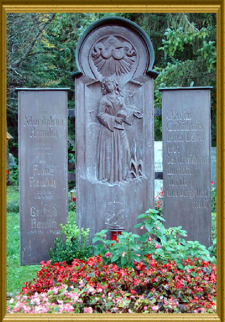 Three piece family tomb of St. Magdalena,relief carving